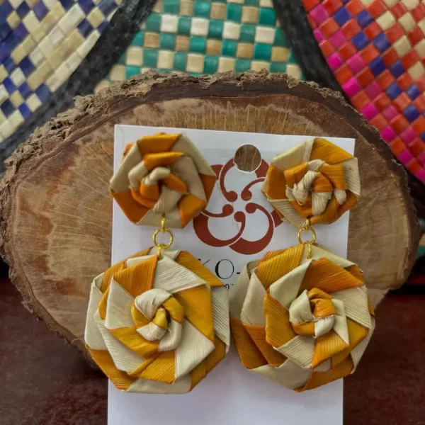 Rose flower earrings