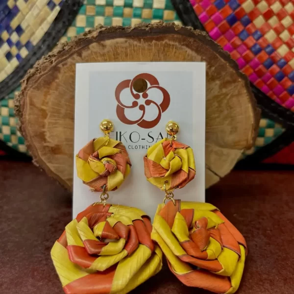 Rose flower earrings
