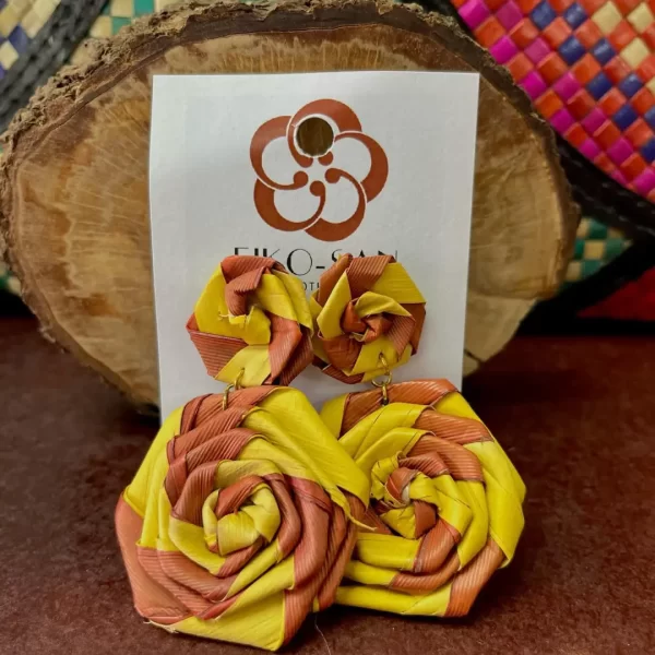 Rose flower earrings