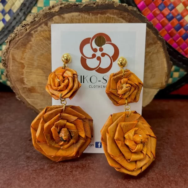 Rose flower earrings
