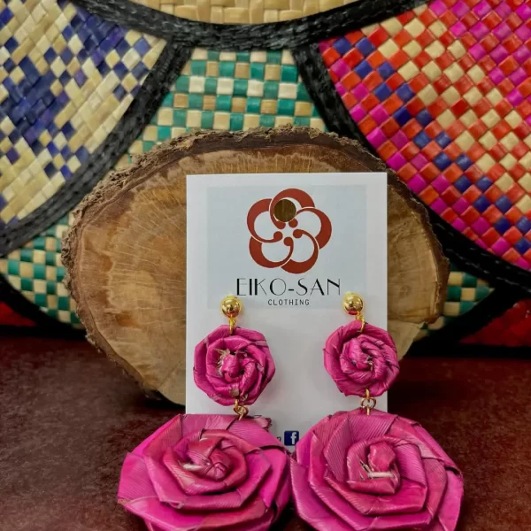 Rose flower earrings