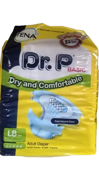 Dr P Diapers L8, 114 -147cm, 8pcs