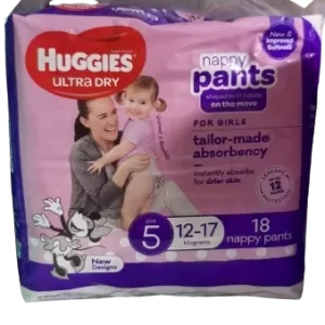 Nappy Pants Huggies 12-17 Months, 18 nappies