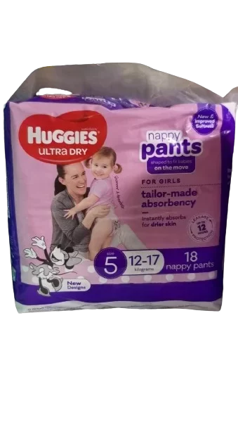 Nappy Pants Huggies 12-17 Months, 18 nappies