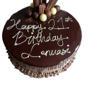 Wellington Chocolate Cake (4 layers, 12″ with decorations)